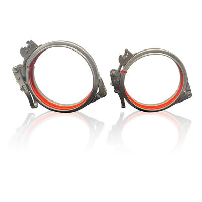 إطلاق سريع قفل سريع مشبك حلقة القنوات النموذجية 304 أشرطة الفولاذ المقاوم للصدأ