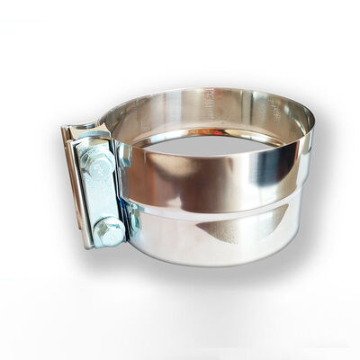 مشابك عادم من الفولاذ المقاوم للصدأ 304 بقطر 5 بوصات وسمك 0.5 مم، مشابك كاتم صوت مخفضة دائرية