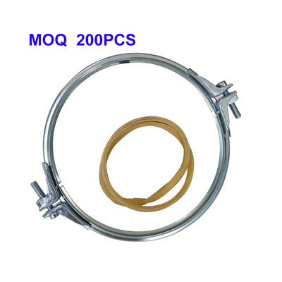 مشابك أنابيب شديدة التحمل مع سمك حشية قابل للتعديل وهيكل من قطعتين لأنظمة تجميع الغبار في SUS304