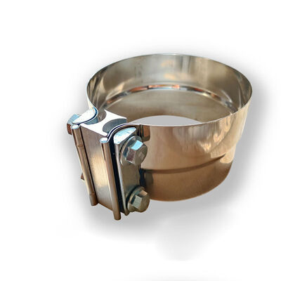 مشابك عادم من الفولاذ المقاوم للصدأ 304 بقطر 5 بوصات وسمك 0.5 مم، مشابك كاتم صوت مخفضة دائرية