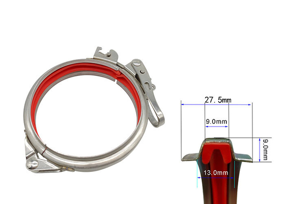 1.0mm OEM القناة 8 بوصة الإفراج السريع أنبوب المشبك قابل للتعديل ل HAVC