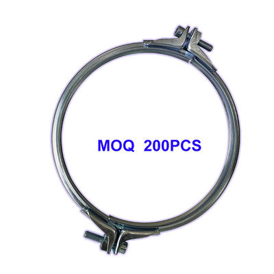 مشابك أنابيب ملولبة مقاس 150 مم مع إنتاج مخصص لأنظمة التهوية وإزالة الغبار