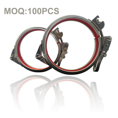 مشبك أنابيب الإفراج السريع القفل السريع القناة الفولاذ المقاوم للصدأ 304 مشبك حلقات المرفق